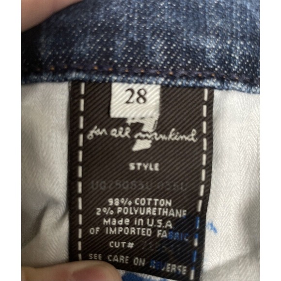 Seven 7 For All Mankind Bootcut Low Rise Jeans Women’s Size 28 Raw Hem​ - Picture 10 of 12